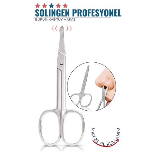 Modacar 4 Adet Burun Kaş Makası Solingen Profesyonel	 718237 Toptan Paket