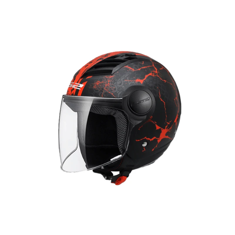Ls2 Airflow Snake Mat Siyah-kırmızı Kask(large Beden)