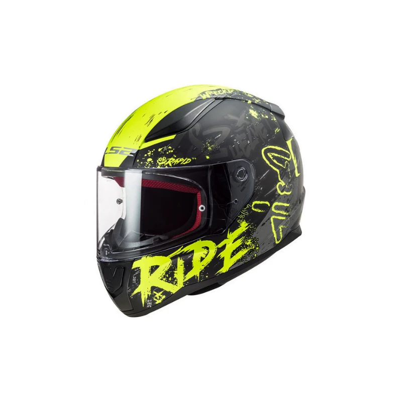 Ls2 Rapid Naughty Mat Siyah-neon Sarı Kask Small