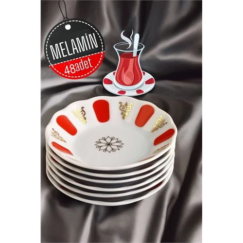 Modacar 48 Adet  Melamin Çay Tabağı 717973 Toptan Paket