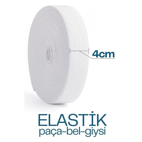Modacar 40 Metre Yassı Bel Paça Giysi Lastiği  3 Cm 716724 Toptan Paket