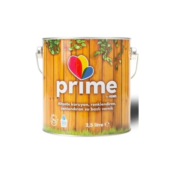 Prime Su Bazlı Ahşap Vernik Şeffaf 2,5 Lt