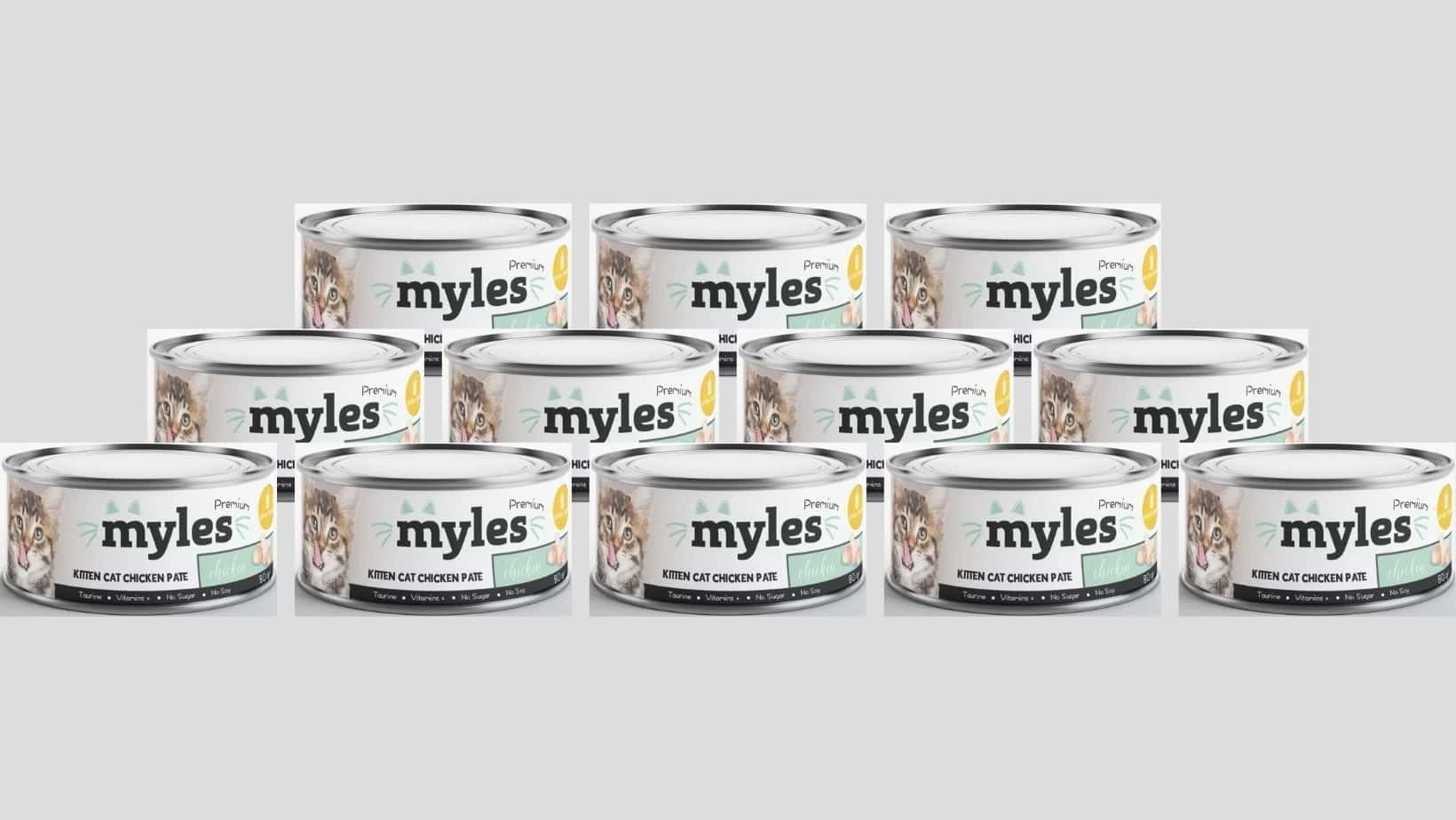 Myles Kitten Yavru Kedi Konserve Yaş Mama Tavuklu Pate 80 Gr X 12 Adet