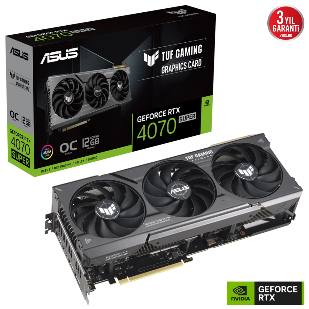 Asus Tuf-rtx4070s-o12g-gaming 12gb Gddr6x Dlss3 192bİt