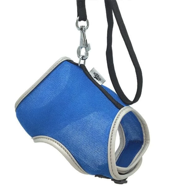 Cattie Havalı Dokuma Kedi Göğüs Ve Gezdirme Takımı Medium Mavi 1x25-35 Cm