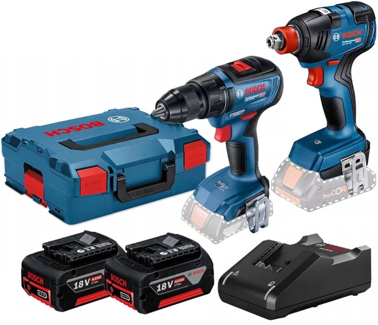 Bosch GSR 18V-50 + GDX 18V-200 Akülü Makine Seti 2 × 4,0 Ah