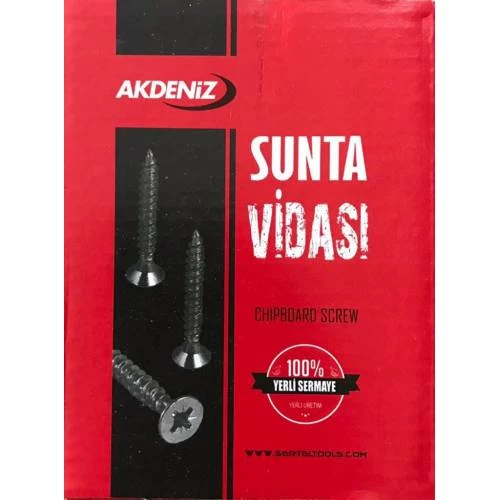 Akdeniz 5 × 100 mm Sunta Vidası 100 Adet