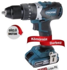 Proter PST 720 Kömürsüz Akülü Darbeli Vidalama 20 V 2 Ah