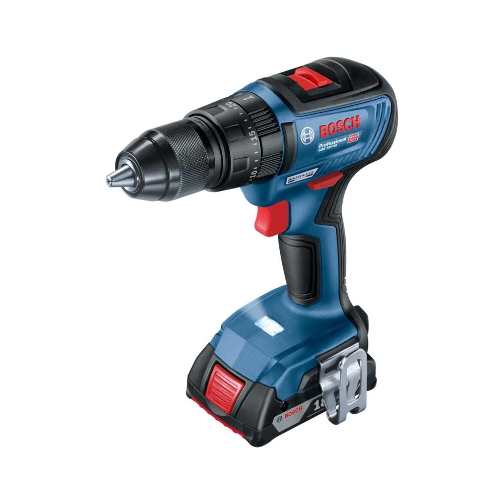 Bosch GSB 18V-50 Kömürsüz Akülü Darbeli Matkap 18 V 2 × 2,0 Ah