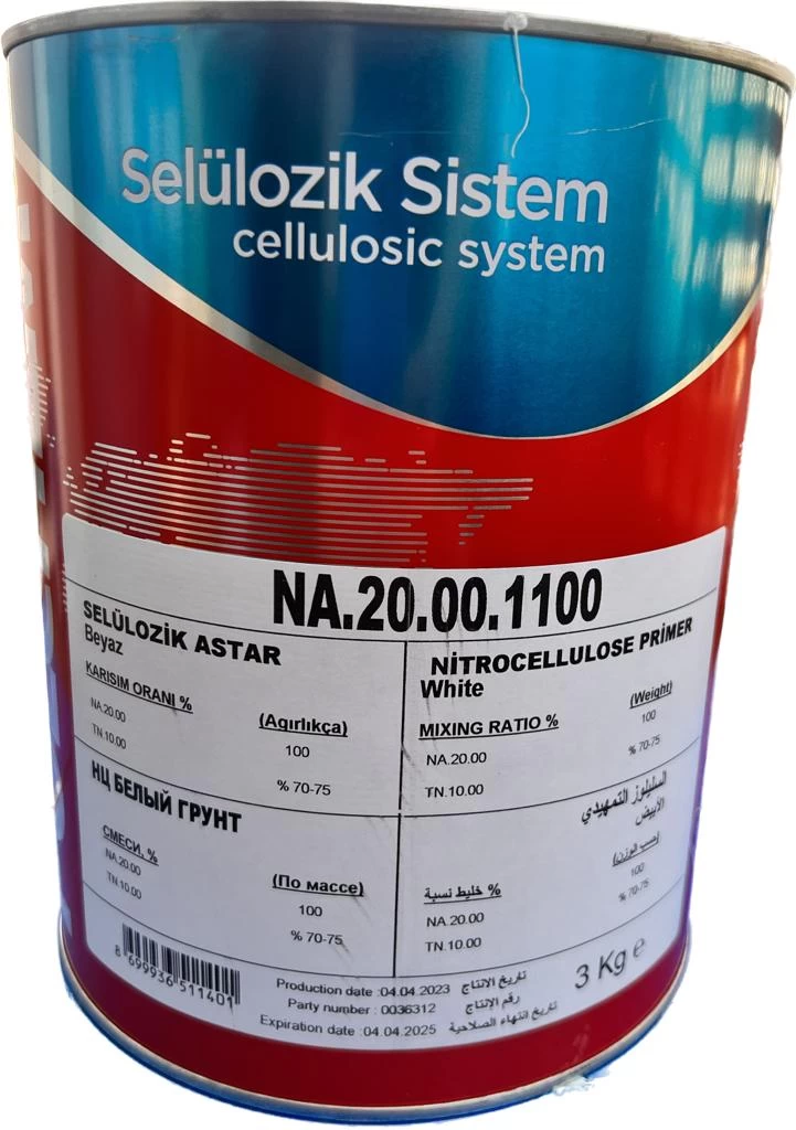 Polchem Na20 Sellülozik Beyaz Astar 3 Kg