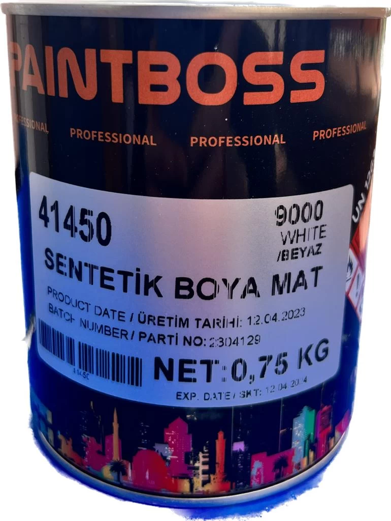 Paintboss 41450 Sentetik Boya Mat Beyaz 15 kg RAL 9000