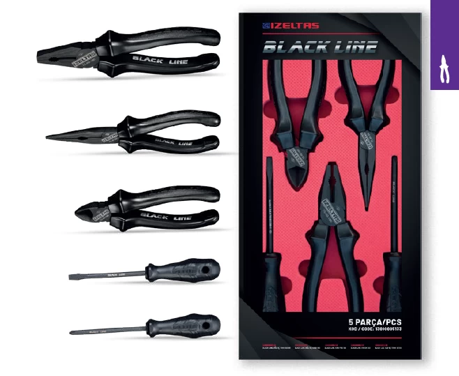 İzeltaş Black Line El Aleti Seti 5 Parça