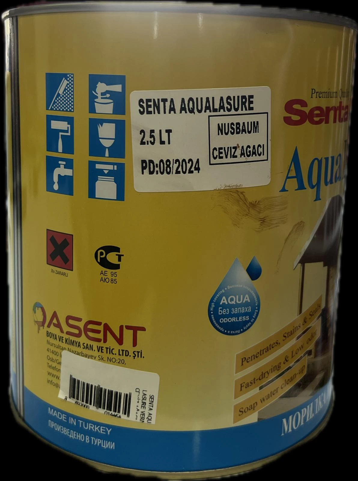 Senta Aqua Lasure Vernik Ceviz Ağacı 2,5 L