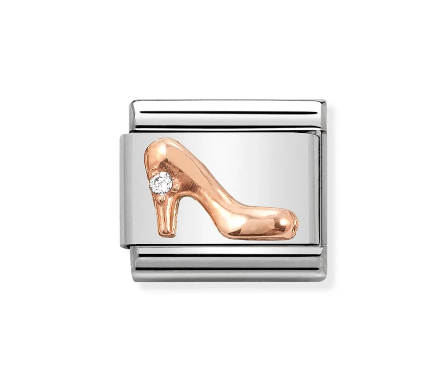 Nomination 430305/32 High Heel With Cz In 9k Rose Gold Charm