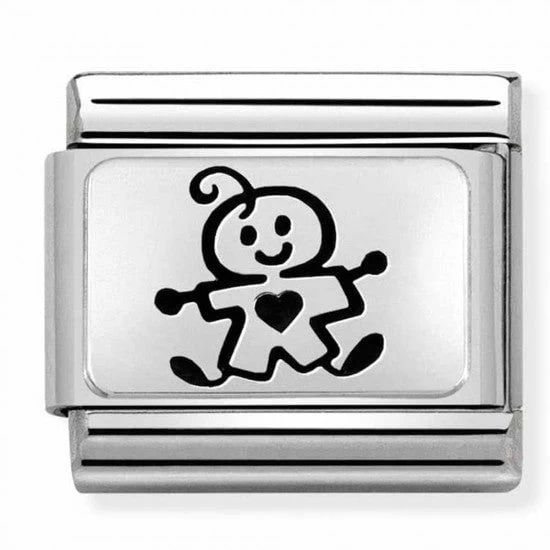 Nomination 330109/50 Classic Silvershine Illustrated Baby Boy Charm