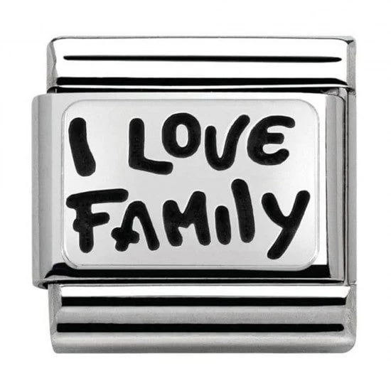 Nomination 330102/34 Classic Silvershine My Family I Love Family Charm