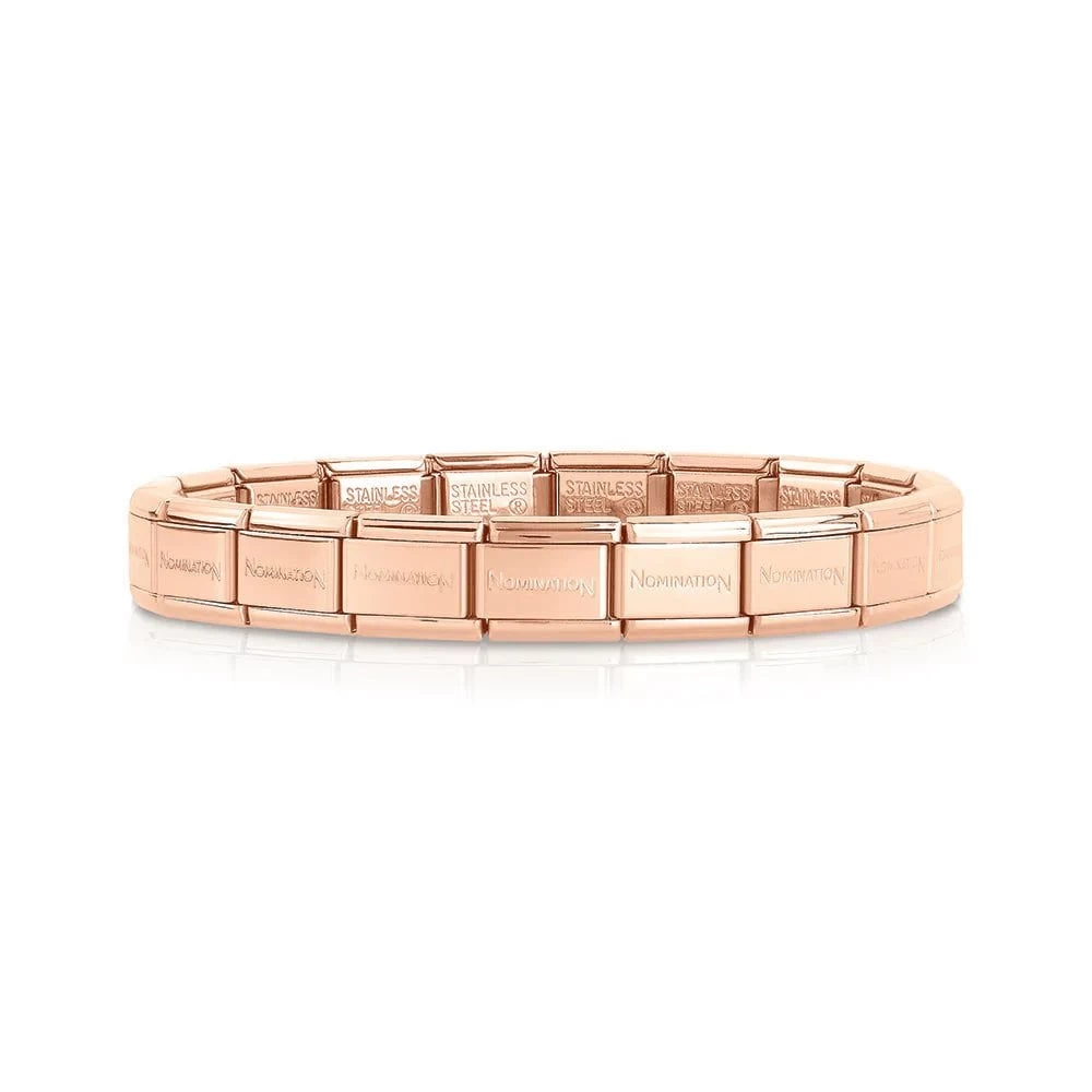 Nomination 030001/011 Classic Stainless Steel 13 Link Rose Gold Base Bracelet