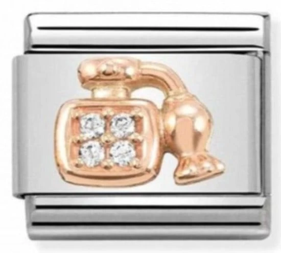Nomination 430302/30 Classic Rose Gold Cubic Zirconia Perfume Bottle Charm