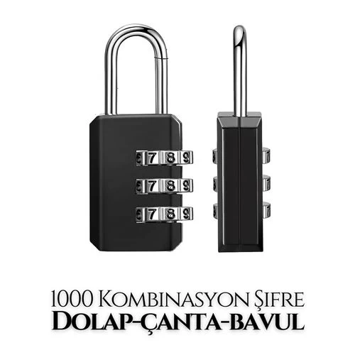 Modacar 4 Adet Şifreli Midi Dolap Çanta Bavul Kilidi 25mm 720664 Toptan Paket