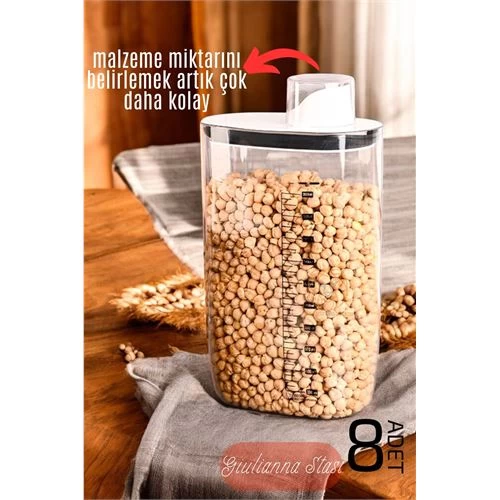Modacar Pratik Saklama Kabı Giulianna Stasi Design Kolay Dökülür Saklama Kabı 8 Adet