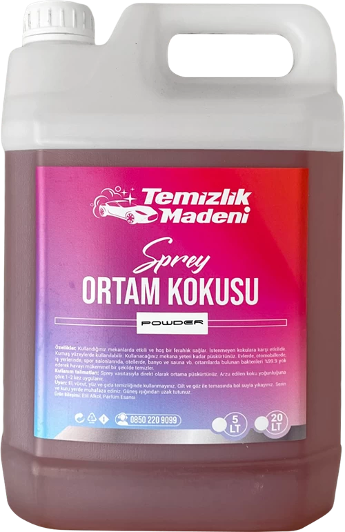 Temizlik Madeni Sprey Ortam Kokusu - Pudra (powder) 5lt