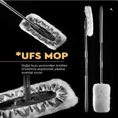 Ufs Mop %100 Kuzu Postu Araç Yıkama Pedi ( Aparatli )