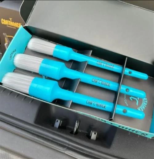 Cartainer 3'lü Sentetik Orta Sert Detay Fırçası Seti