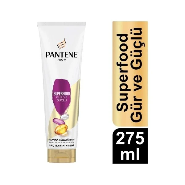 Pantene Superfood Gür ve Güçlü Saç Kremi 275 ml