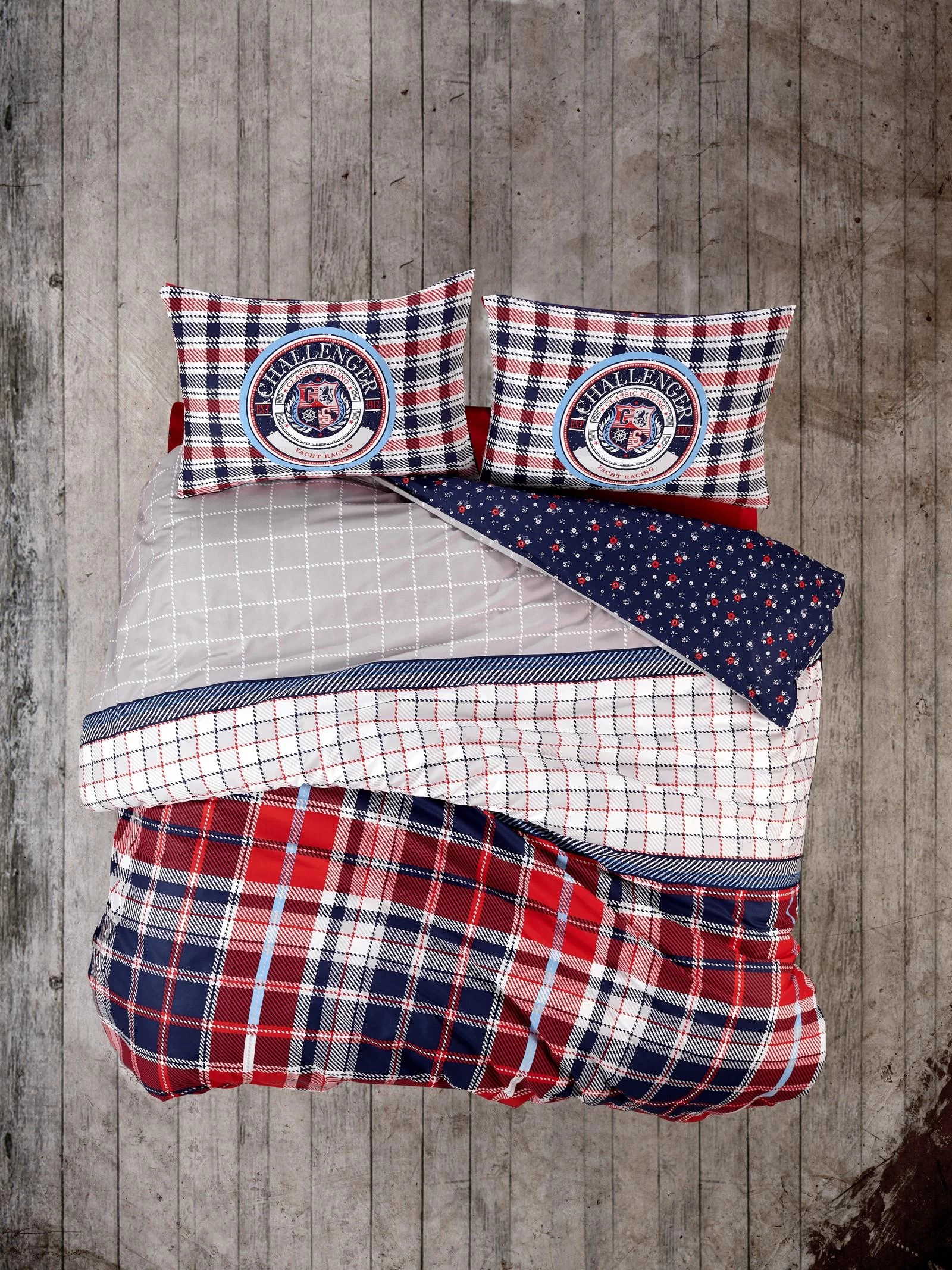Cotton Box Masculine Çift Kişilik Nevresim Takımı Marco Kırmızı