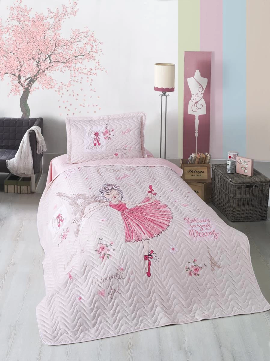 Clasy Tek Kişilik Yatak Örtüsü Romantic Girl