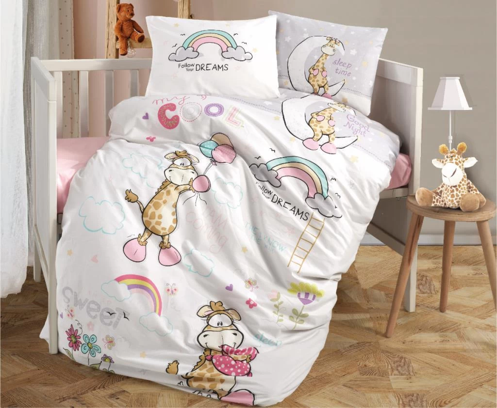 Clasy Bebek Nevresim Takımı Sleep Time Pembe