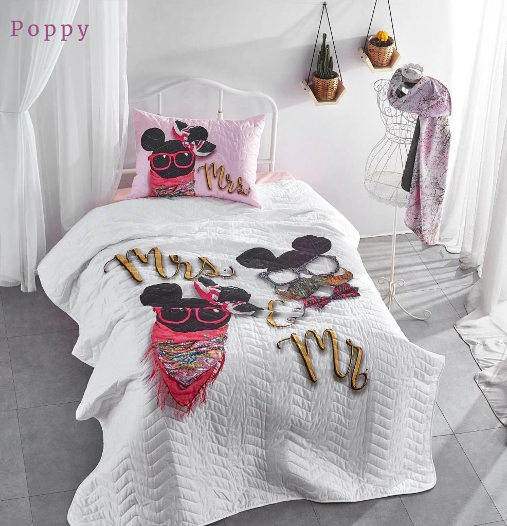 Club Cotton 3d Tek Kişilik Yatak Örtüsü Poppy