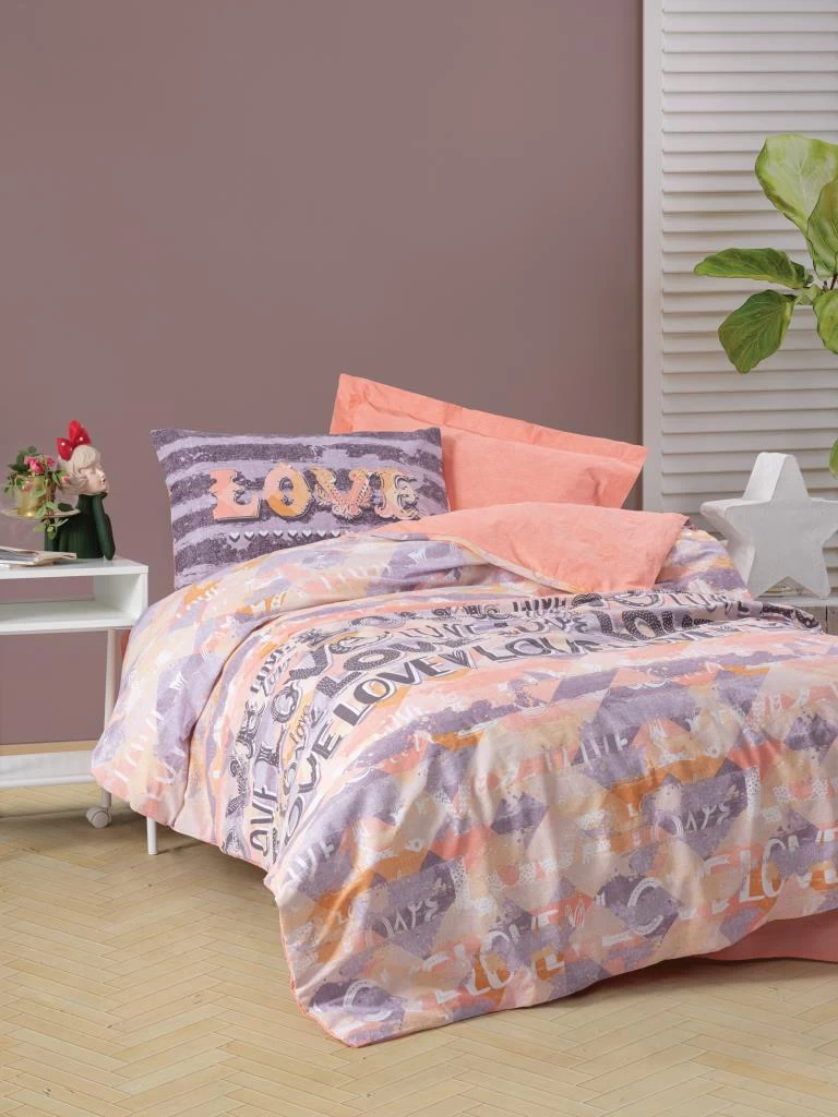 Cotton Box Love Pudra Ranforce Genç Nevresim Takımı