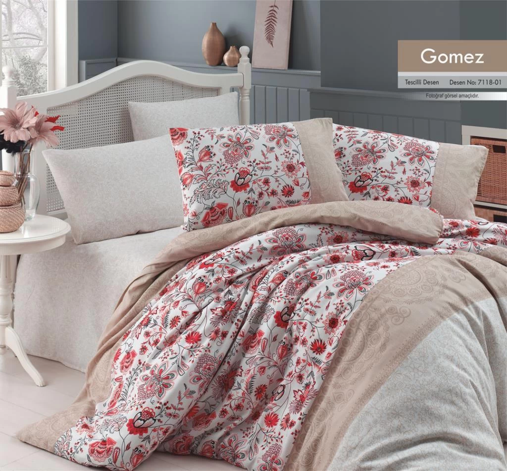 Nevresim Dünyası Classic Çift Kişilik Nevresim Takımı Gomez Kahve