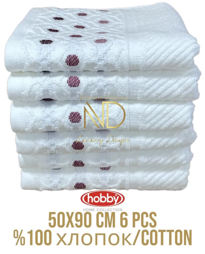 Hobby Pamuk 6´lı 50x90 Havlu Seti Sedna Mor