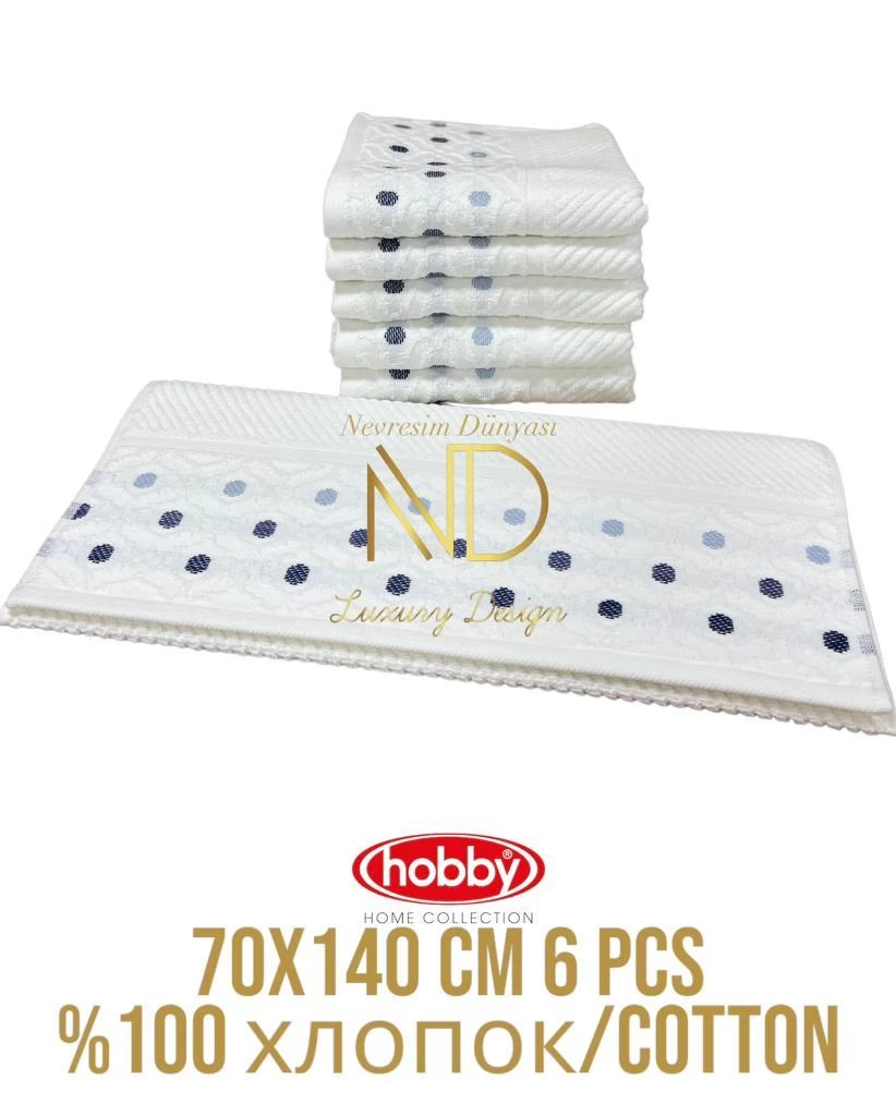 Hobby Pamuk 6´lı 70x140 Banyo Havlu Seti Sedna Mor