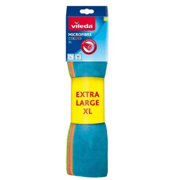 Vileda Mikrofiber Colors Xl 4'lü Temizlik Bezi