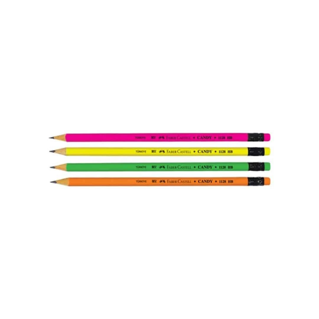 Faber Castell Candy Silgili Kurşun Kalem 4'lü