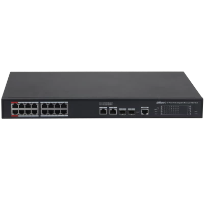 Dahua S4220-16gt-240 16 Port 16xge-2xge-2xge/sfp YÖnetİlebİlİr 240w Poe Swİtch