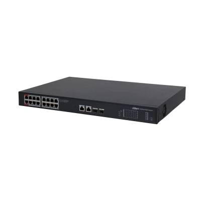 Dahua Pfs3220-16gt-240 16 Port 16xge-2xge-2xge/sfp 240w Poe Swİtch