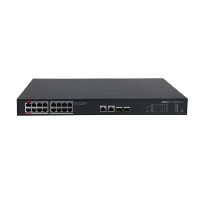 Dahua Pfs3220-16gt-240 16 Port 16xge-2xge-2xge/sfp 240w Poe Swİtch