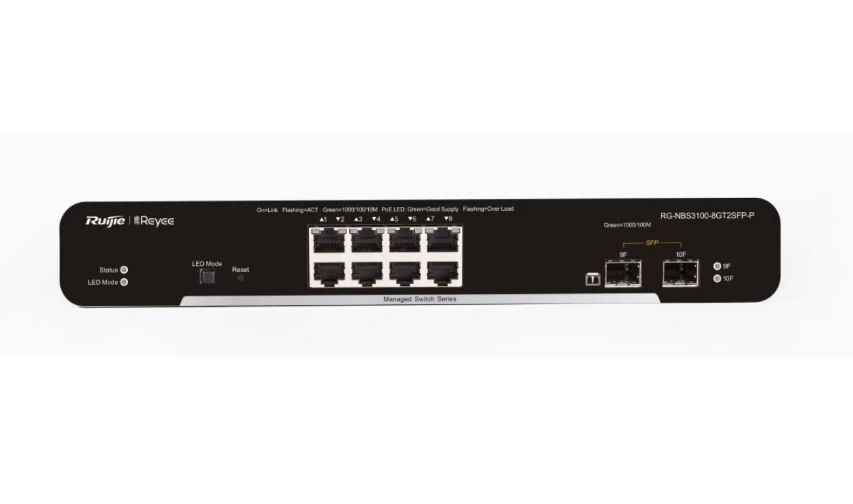Ruİjİe-reyee Rg-nbs3100-8gt2sfp-p 8xge-2xge/sfp YÖnetİlebİlİr 125w Poe Swİtch