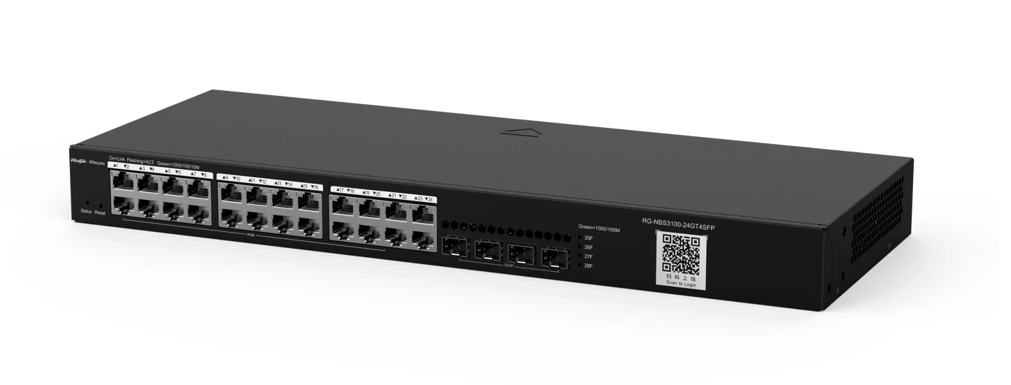 Ruİjİe-reyee  Rg-nbs3100-24gt4sfp 24xge-4xge/sfp YÖnetİlebİlİr F.gİgabİt Network Swİtch