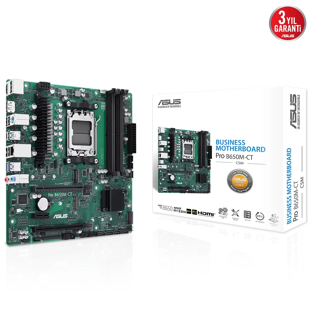 Asus Pro B650m-ct-csm Ddr5 Amd B650 Am5 Soket Ddr5