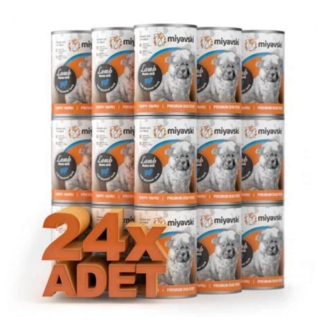 Miyavski Sığır Etli Yetişkin Konserve Köpek Maması 415 Gr 24'lü Koli
