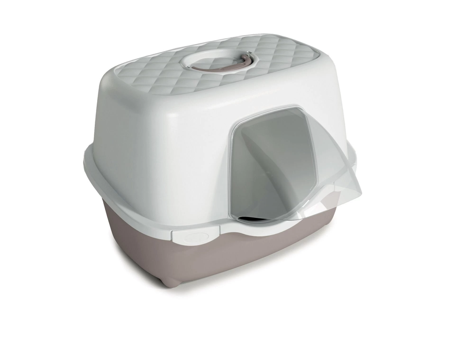 Stefanplast Tres Chic Karbon Filtreli Kapalı Kedi Tuvaleti Beyaz/bej 56x54.5x39 Cm