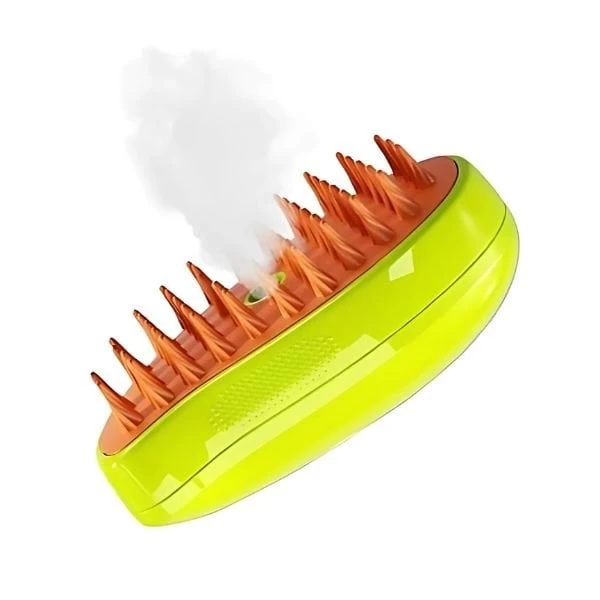 Unique Pet Brush Buharlı Kedi Ve Köpek Masaj Ve Tüy Toplama Tarağı Yeşil
