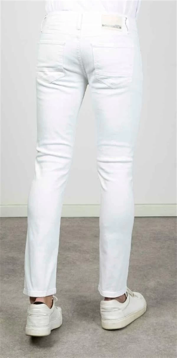 Cazador Harden Slimfit Likralı Erkek Jean Pantolon  - Beyaz 33-34