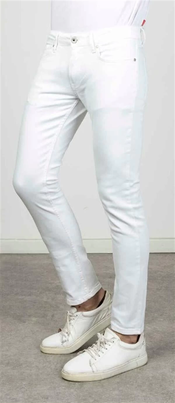 Cazador Harden Slimfit Likralı Erkek Jean Pantolon  - Beyaz 33-34