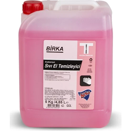 5 Kg Birka Sıvı El Temizleyici Gül